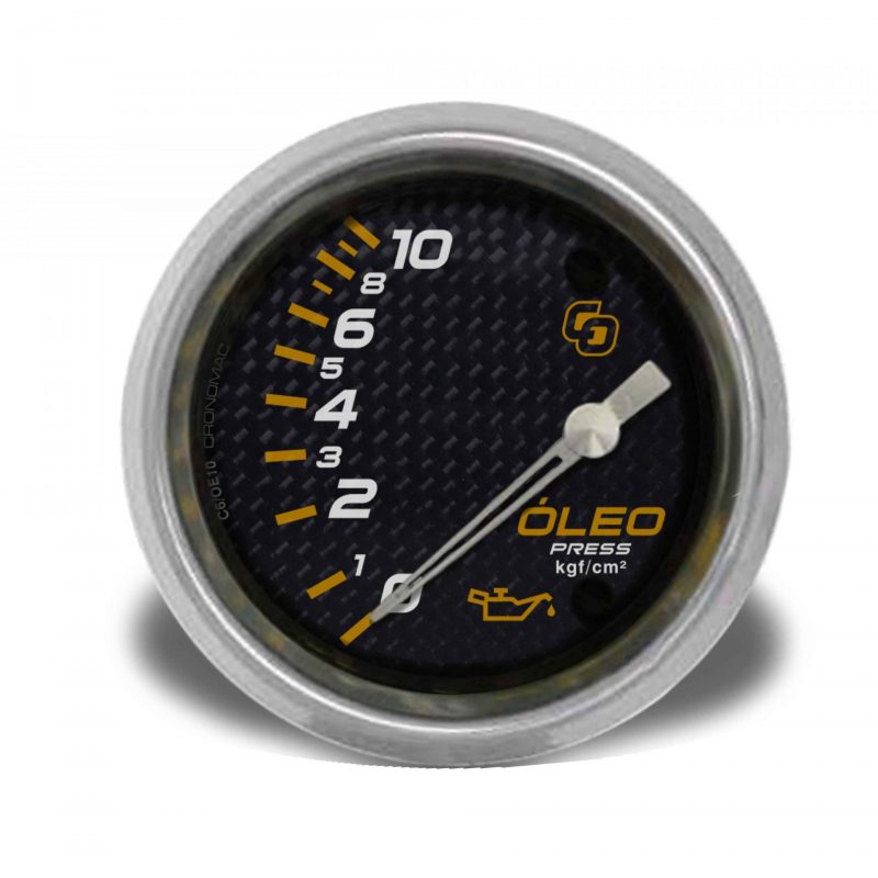 Manômetro Óleo 60mm Elétrico 10kg Carbono