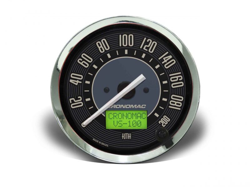 Velocímetro 100mm Elétrico 200km/h Display Digital VW Bege