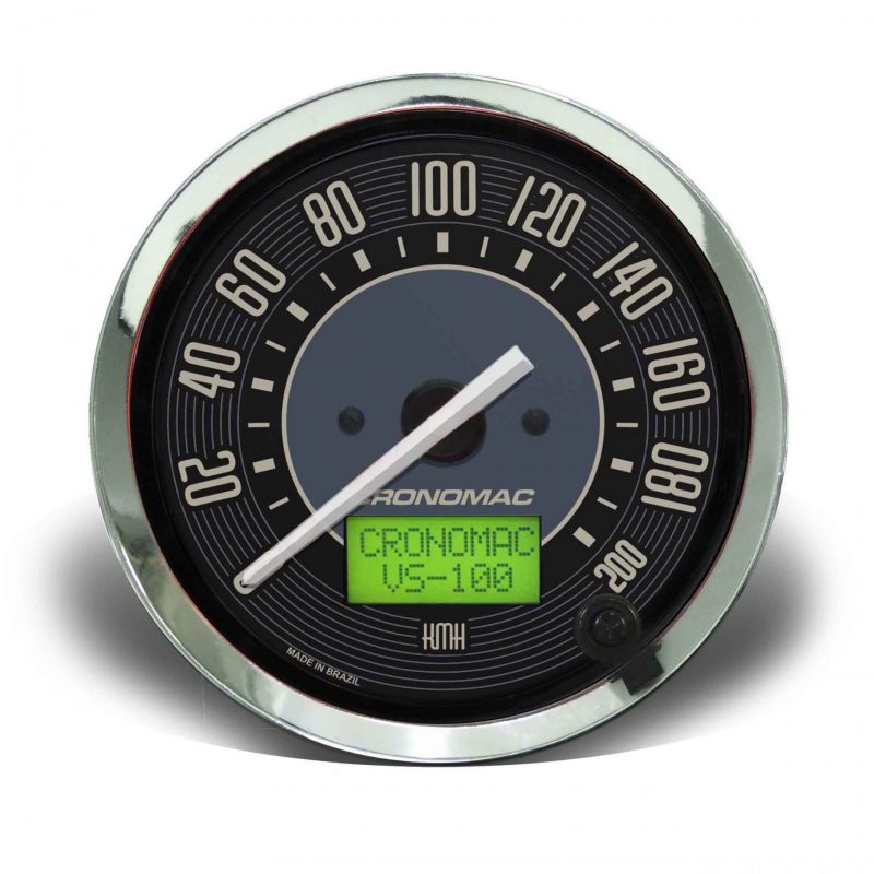 Velocímetro 100mm Elétrico 200km/h Display Digital VW Bege