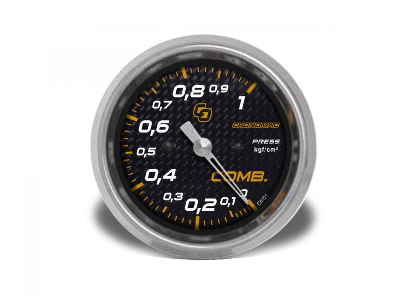 Manômetro Pressão Combustível 60mm Mecânico 1kg CARBONO