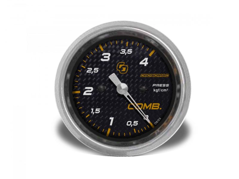 Manômetro Pressão Combustível 60mm Mecânico 4kg CARBONO