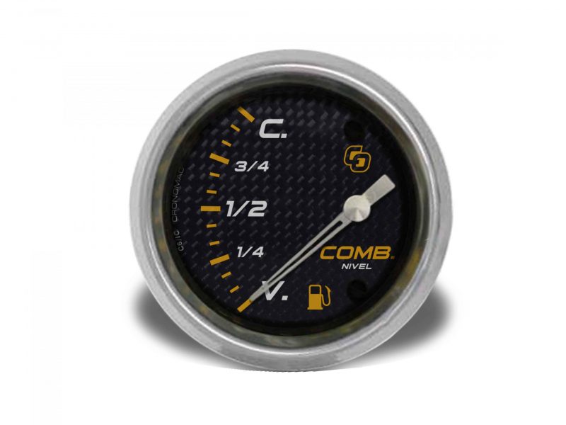 Indicador de Nível de Combustível 60mm Elétrico Carbono