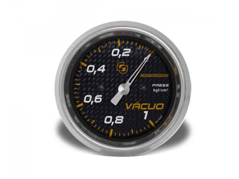 Manômetro Vácuo 60mm Mecânico Carbono