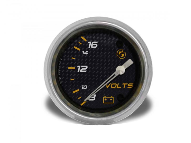 Voltímetro 60mm 12V Carbono