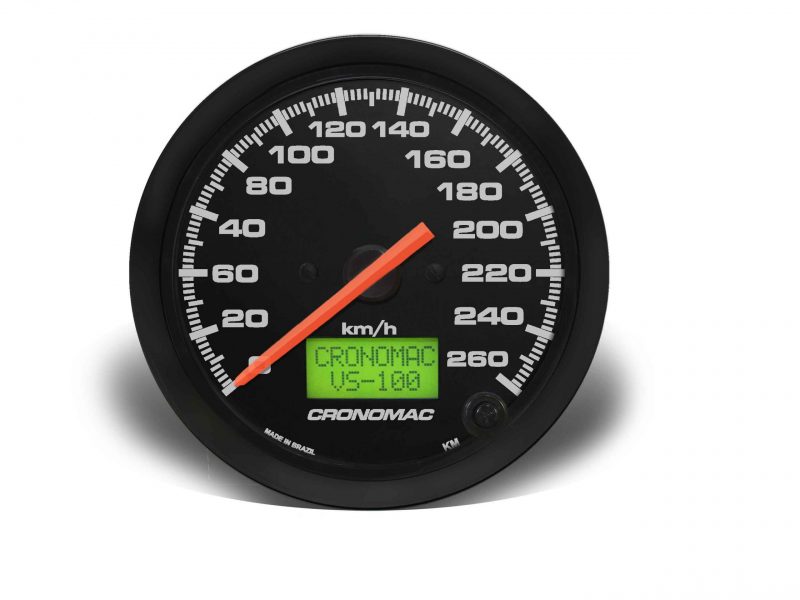 Velocímetro 100mm Eletrônico 260kmh Display Digital Street - Preto