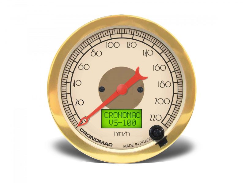 Velocímetro 100mm Eletrônico 220kmh Display Digital HOT Gold