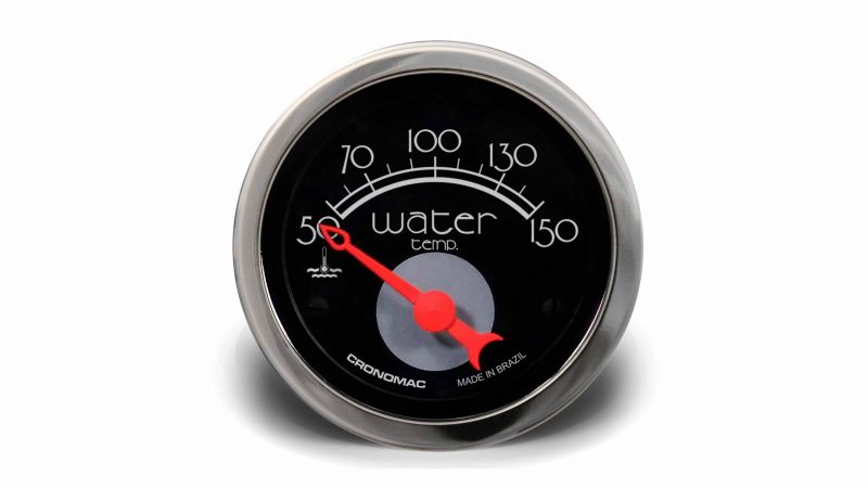 Termômetro Elétrico 52mm Água HOT Black