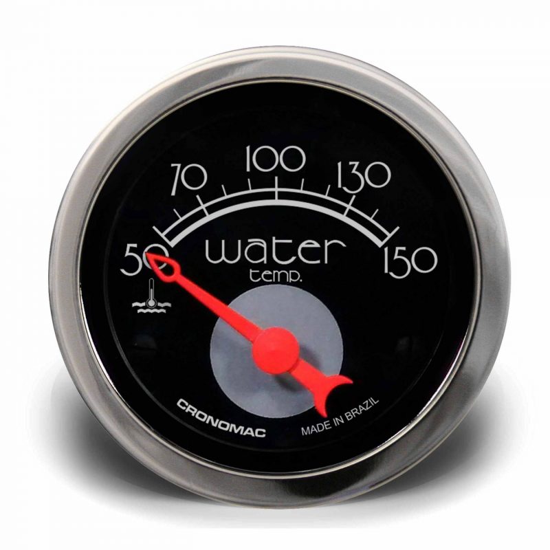 Termômetro Elétrico 52mm Água HOT Black