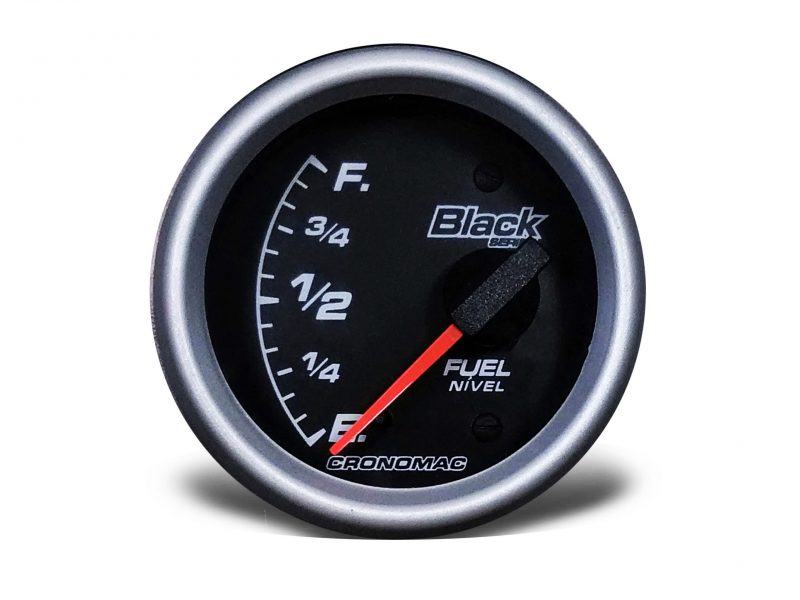 Indicador de Nível de Combustível 60mm Elétrico Black Series