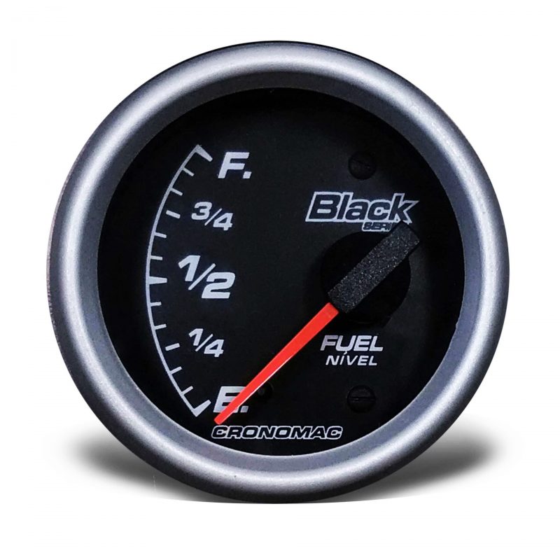 Indicador de Nível de Combustível 60mm Elétrico Black Series