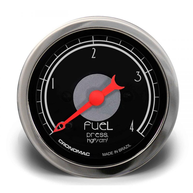 Manômetro Pressão Combustível 52mm Mecânico 4kg HOT Black