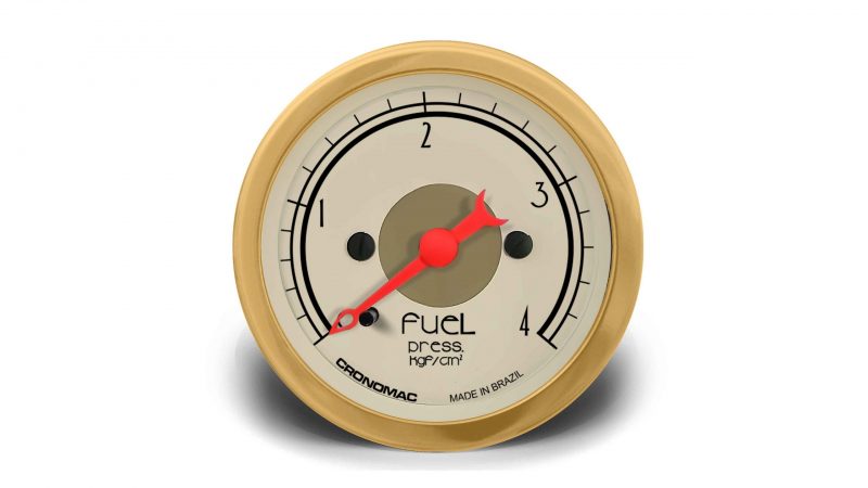 Manômetro Pressão Combustível 52mm Mecânico 4kg HOT Gold