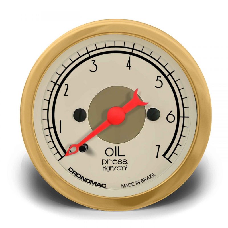 Manômetro Óleo 52mm Mecânico 7kg HOT Gold