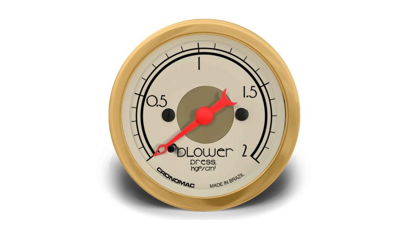 Manômetro Pressão Turbo 52mm Mecânico 2kg HOT Gold