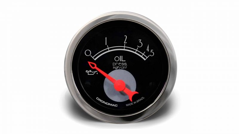 Manômetro Óleo 52mm Elétrico 5kg HOT Black