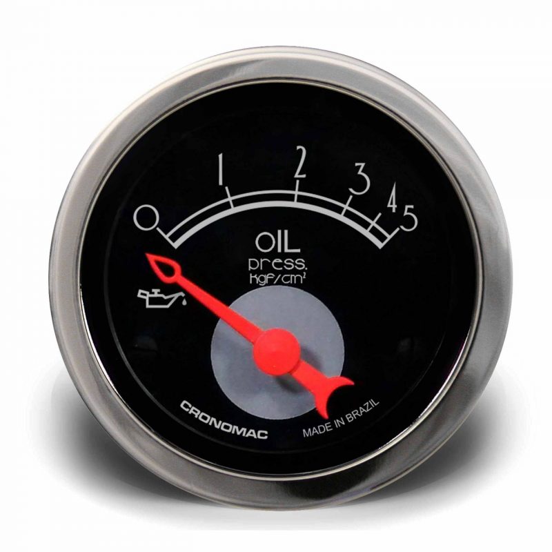 Manômetro Óleo 52mm Elétrico 5kg HOT Black