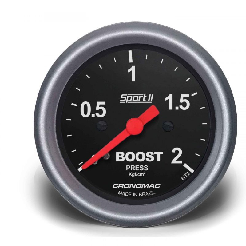 Manômetro Pressão Turbo 60mm Mecânico 2kg Sport II