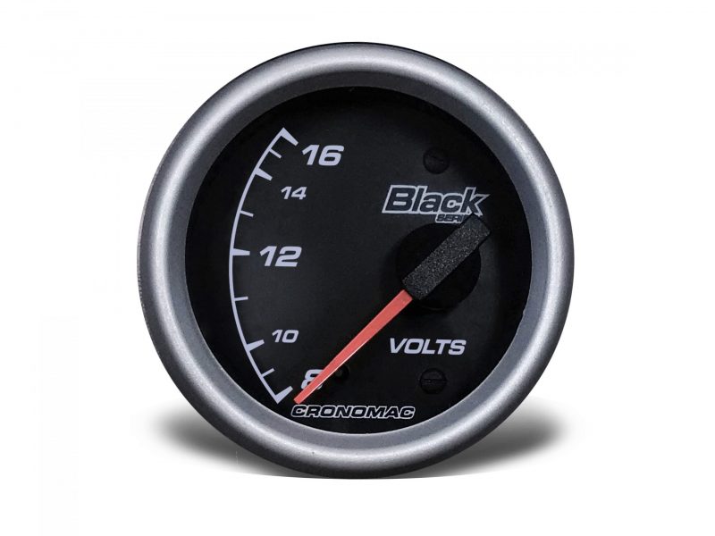 Voltímetro 60mm Elétrico 12V Black Series