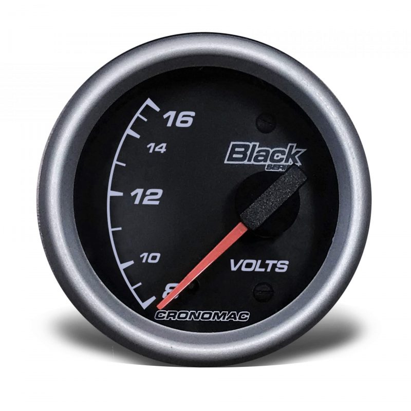 Voltímetro 60mm Elétrico 12V Black Series