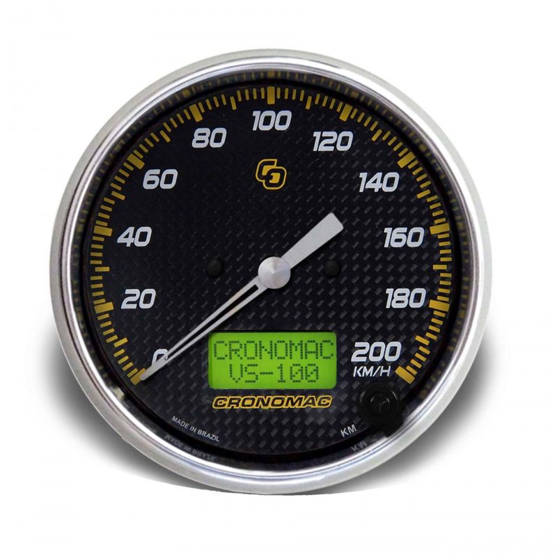 Velocímetro 100mm Eletrônico  200kmh Display Digital Carbono