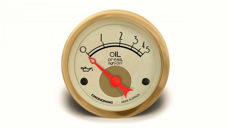 Manômetro Óleo 52mm Elétrico 5kg HOT Gold