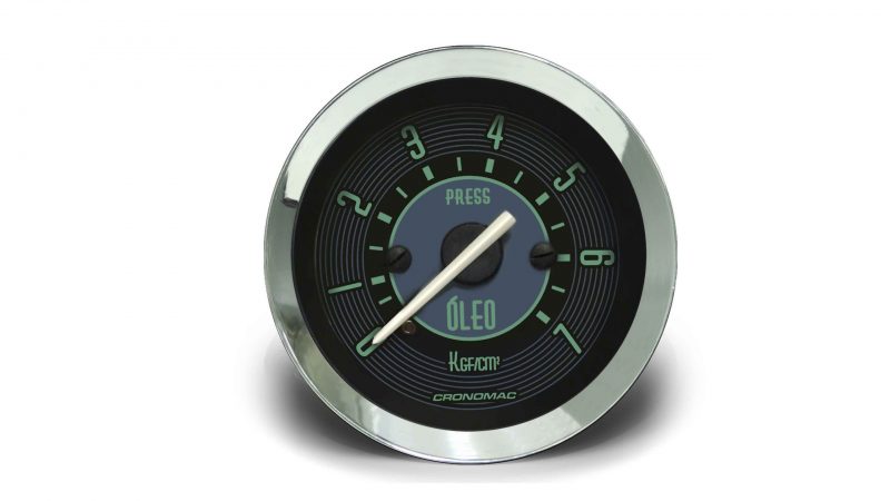 Manômetro Óleo 52mm Mecânico 7kg VW - Verde