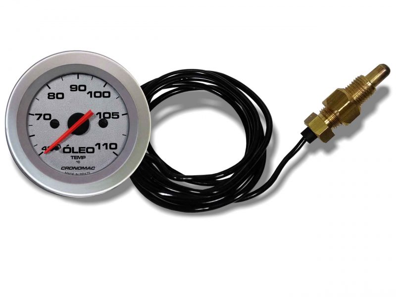 Termômetro Mecânico 52mm Mecânico Óleo 2 metros Racing - Image 2