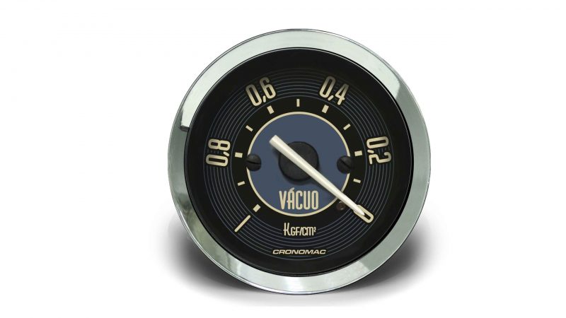 Manômetro Vácuo 52mm Mecânico VW - Bege