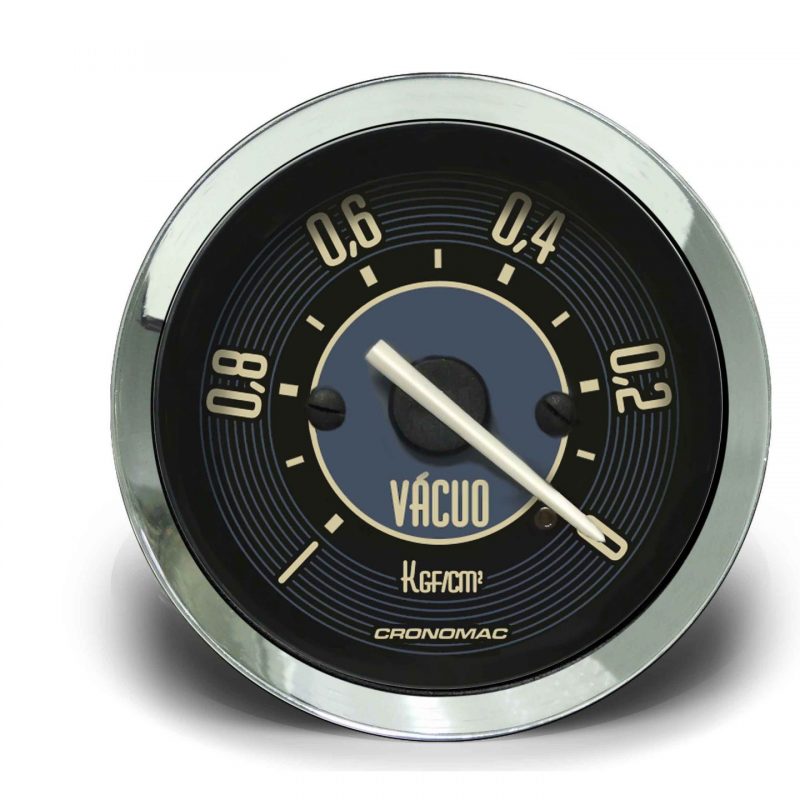 Manômetro Vácuo 52mm Mecânico VW - Bege
