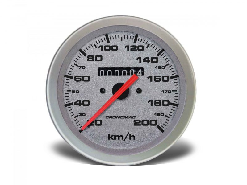 Velocímetro 85mm Mecânico 200kmh  Racing W 0.5