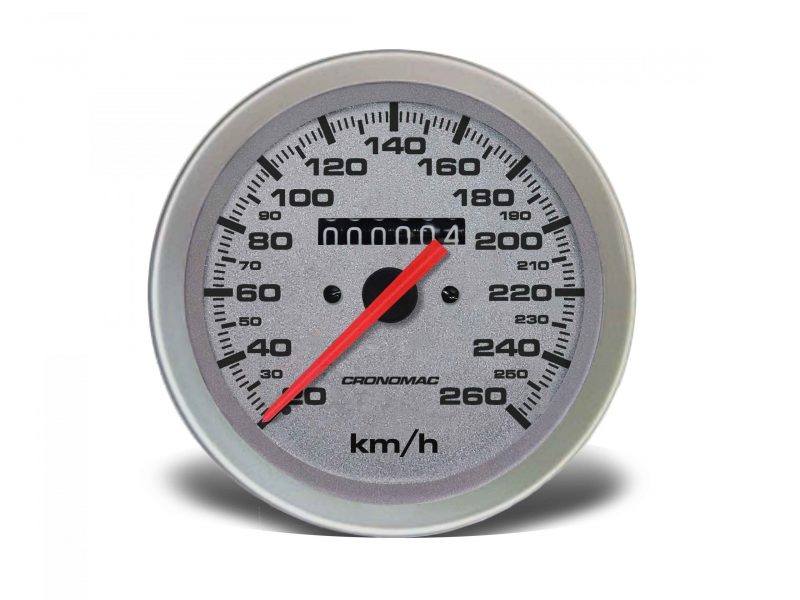 Velocímetro 85mm Mecânico 260kmh Racing W 0.5