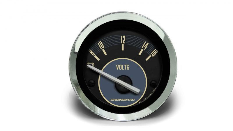 Voltímetro 52mm 12V VW - Bege