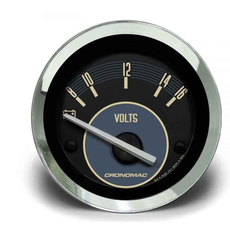 Voltímetro 52mm 12V VW - Bege