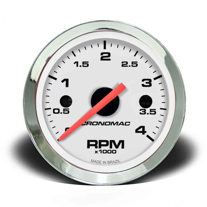 Contagiros 52mm 4.000 RPM DIESEL Croma - Branco