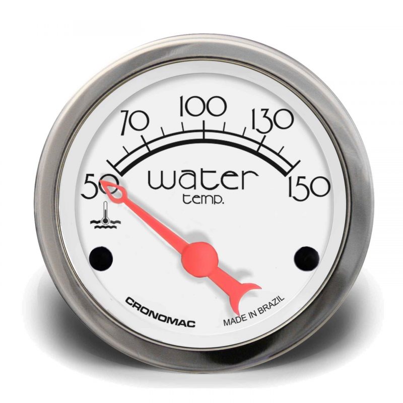 Termômetro Elétrico 52mm Água HOT Silver