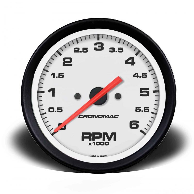 Contagiros 100mm 6.000 RPM DIESEL Street - Branco