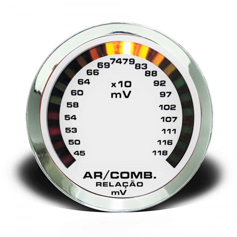 Hallmeter 52mm Escala Croma - Branco