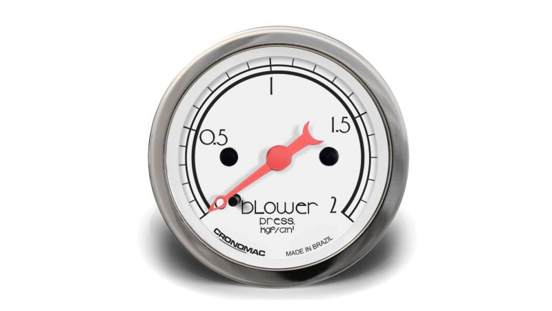 Manômetro Pressão Turbo 52mm Mecânico 2kg HOT Silver