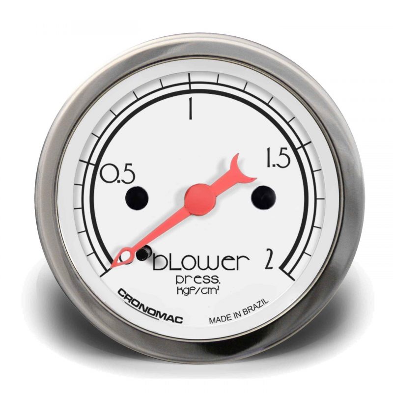 Manômetro Pressão Turbo 52mm Mecânico 2kg HOT Silver