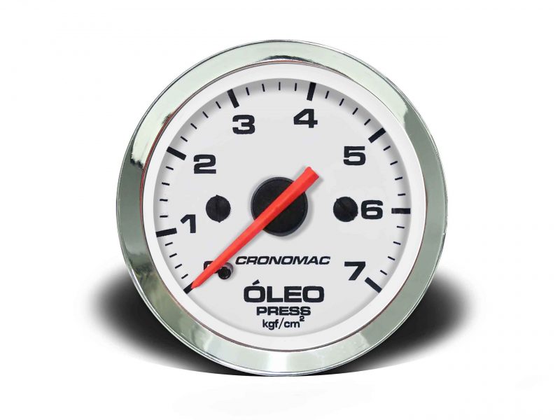 Manômetro Óleo 52mm Mecânico 7kg Croma - Branco