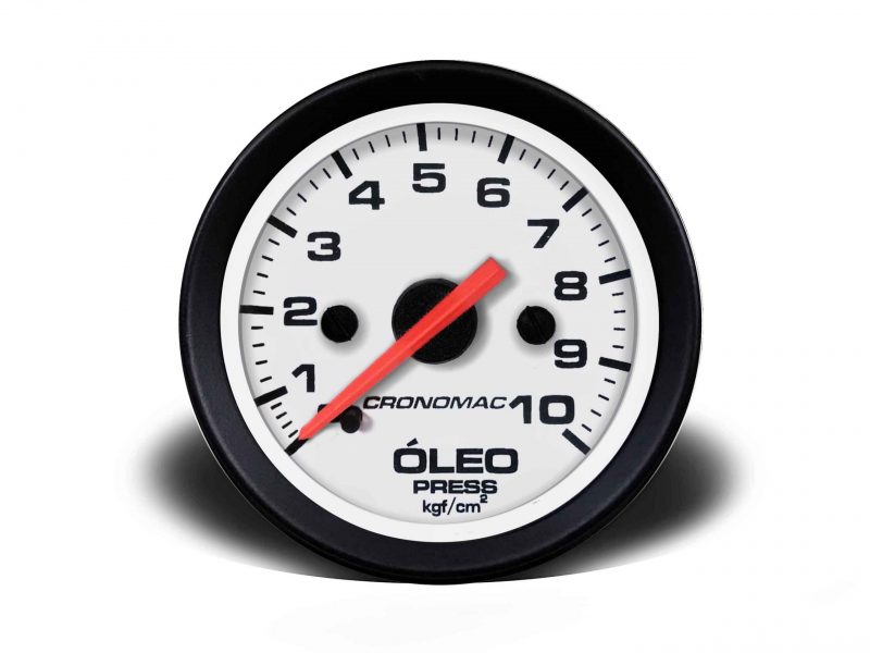 Manômetro Óleo 60mm Mecânico 10kg Street - Branco