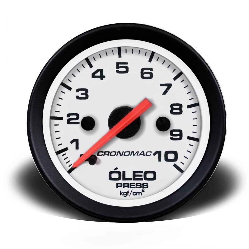Manômetro Óleo 60mm Mecânico 10kg Street - Branco