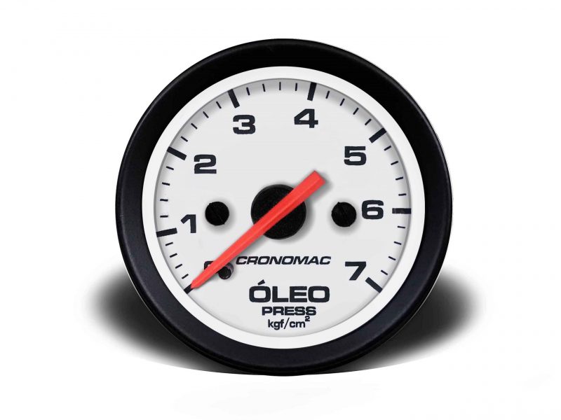 Manômetro Óleo 52mm Mecânico 7kg Street - Branco