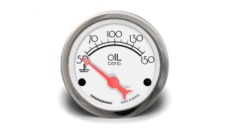 Termômetro Elétrico 52mm Óleo HOT Silver