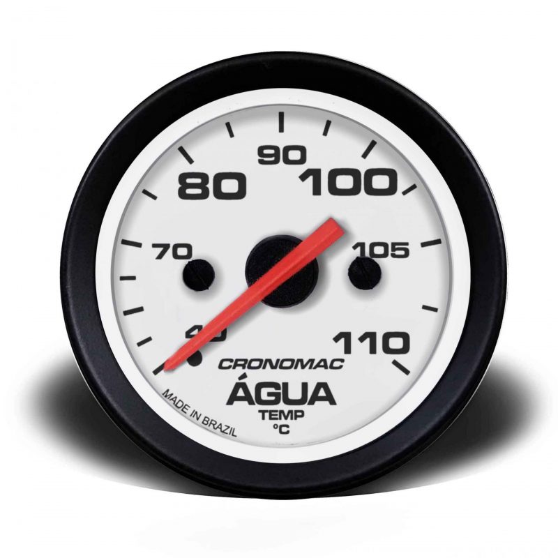Termômetro Mecânico 52mm Água 2metros Street - Branco