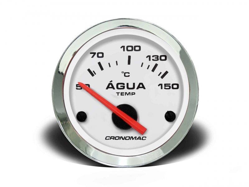 Termômetro Elétrico 52mm Água Croma - Branco