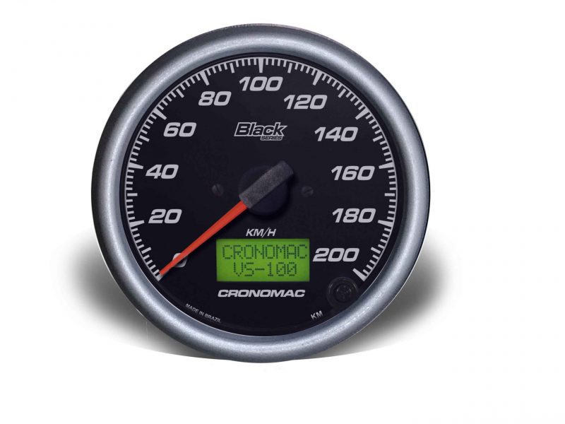 Velocímetro 100mm Eletrônico 200kmh Display Digital BLACK Series