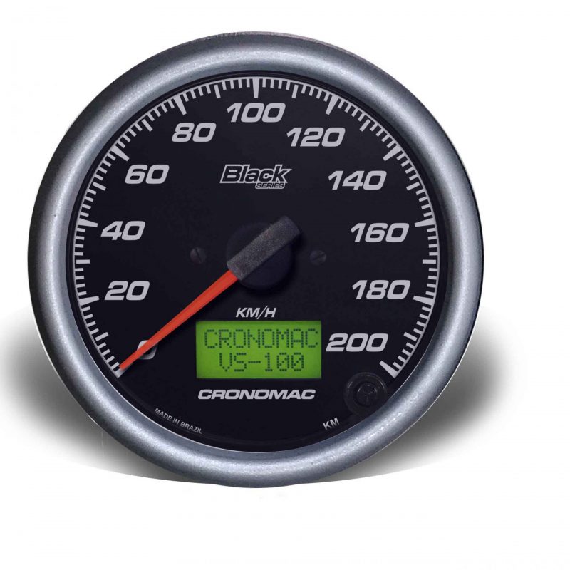 Velocímetro 100mm Eletrônico 200kmh Display Digital BLACK Series