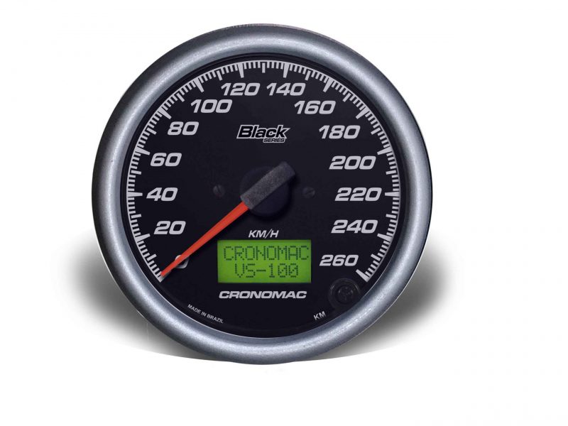 Velocímetro 100mm Eletrônico 260kmh Display Digital BLACK Series