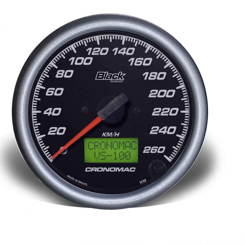 Velocímetro 100mm Eletrônico 260kmh Display Digital BLACK Series